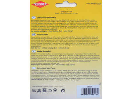 KLEIBER Patch thermocollant ovale pour jeans, rose