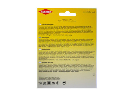 KLEIBER Patch thermocollant en velours, ovale, beige