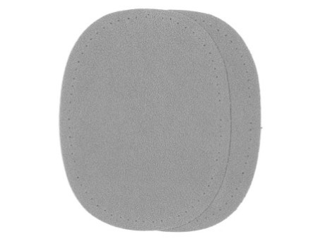 KLEIBER Patch thermocollant en velours, ovale, beige