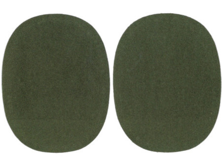 KLEIBER Patch thermocollant en velours, ovale, olive