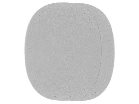 KLEIBER Patch thermocollant en velours, ovale, gris clair