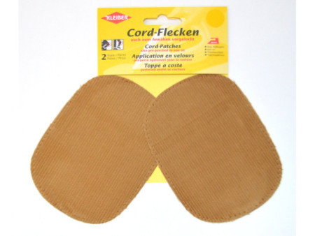 KLEIBER Patch thermocollant en velours côtelé, beige