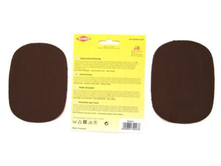 KLEIBER Patch thermocollant en velours côtelé, brun