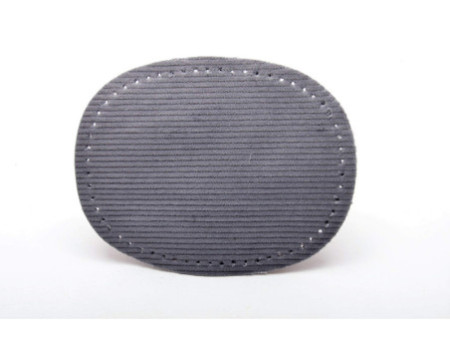 KLEIBER Mini patch thermocollant, fin velours côtelé, gris