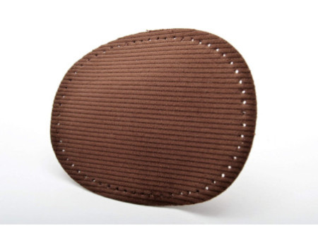 KLEIBER Mini patch thermocollant, fin velours côtelé, brun