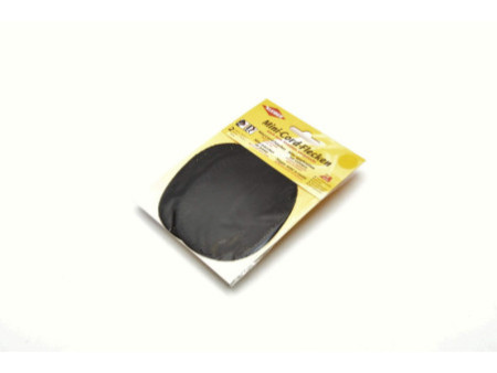 KLEIBER Mini patch thermocollant, fin velours côtelé, noir
