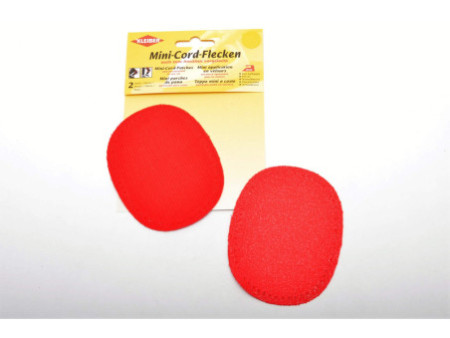 KLEIBER Mini patch thermocollant, fin velours côtelé, rouge