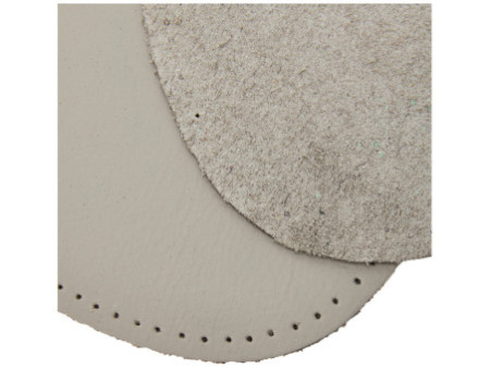 KLEIBER Patch en cuir nappa, 125 x 100 mm, gris clair