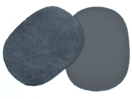 KLEIBER Patch en cuir nappa, 125 x 100 mm, gris foncé