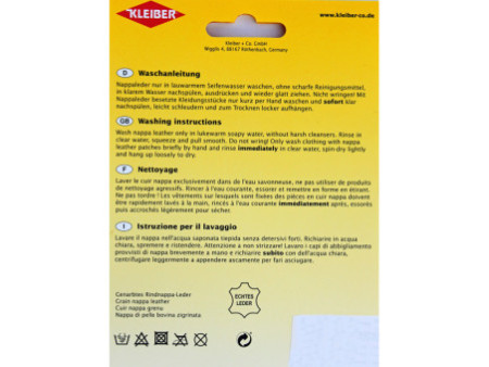 KLEIBER Patch en cuir nappa, 125 x 100 mm, bleu foncé