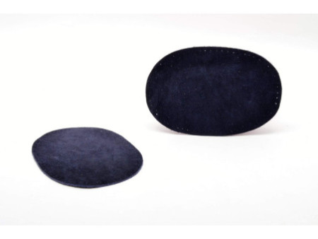 KLEIBER Patch à coudre en daim, 155 x 100 mm, bleu foncé