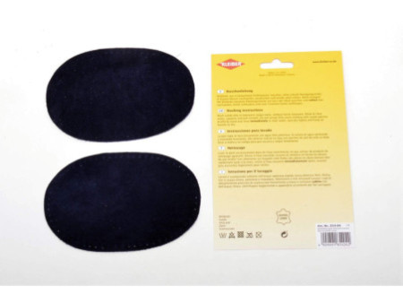 KLEIBER Patch à coudre en daim, 155 x 100 mm, bleu foncé