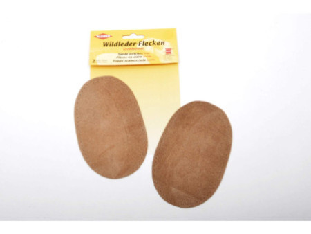 KLEIBER Patch à coudre en daim, 155 x 100 mm, beige
