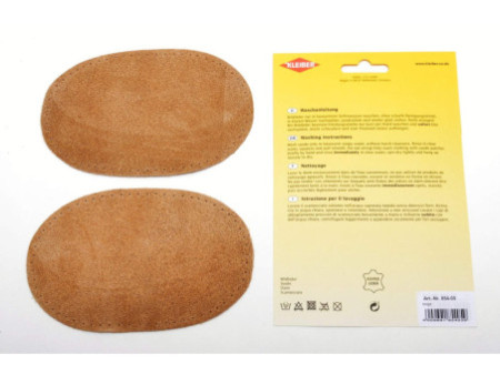 KLEIBER Patch à coudre en daim, 155 x 100 mm, beige