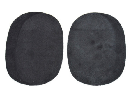 KLEIBER Patch à coudre en daim, 125 x 100 mm, noir