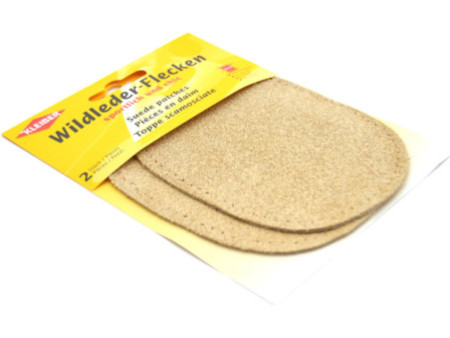 KLEIBER Patch à coudre en daim, 125 x 100 mm, beige