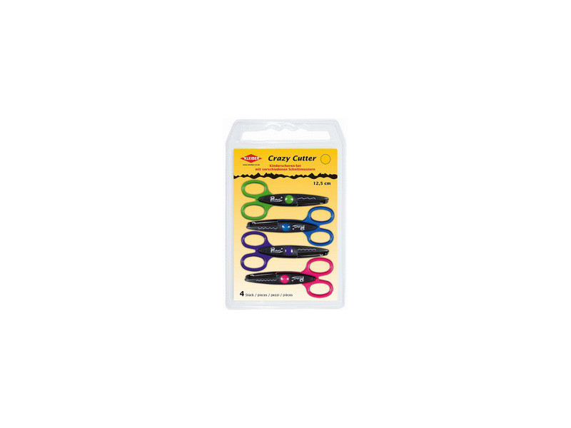 KLEIBER Kit de ciseaux cranteurs Crazy Cutter, kit de 4