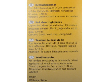 KLEIBER Tendeur de drap, réglable jusqu'à 1,40 m, blanc