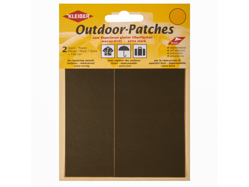 KLEIBER Patch d'extérieur, autocollant, 65 x 120 mm, olive