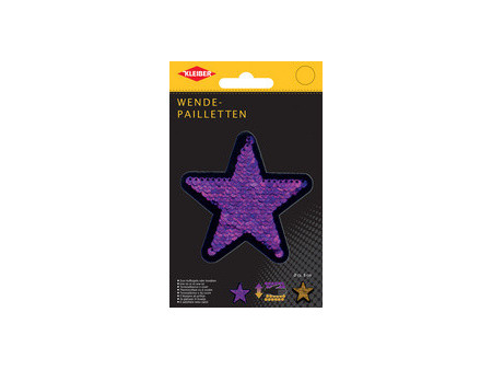 KLEIBER Etoile en sequins réversibles, violet-or
