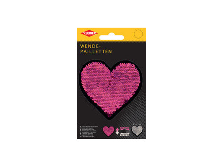 KLEIBER Coeur en sequins réversibles, rose-or