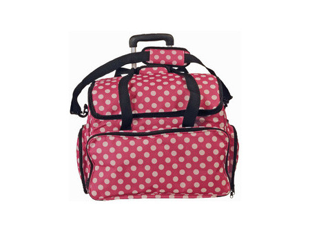 KLEIBER Valise pour machine à coudre 'COEURS', gris/rose