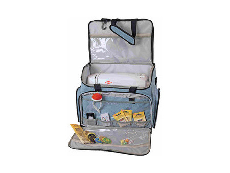 KLEIBER Valise pour machine à coudre 'COEURS', gris/rose
