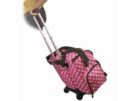 KLEIBER Valise pour machine à coudre 'POIS', rose/gris