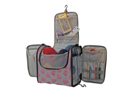 KLEIBER Sac pour accessoires de couture et tricot 'COEURS'