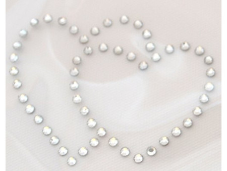 KLEIBER Application strass 'Double coeur', 60 x 50 mm