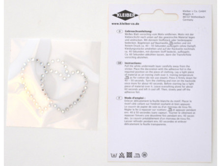 KLEIBER Application strass 'Double coeur', 60 x 50 mm