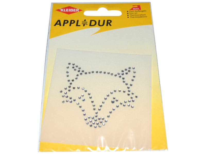 KLEIBER Application strass 'Renard', 65 x 60 mm