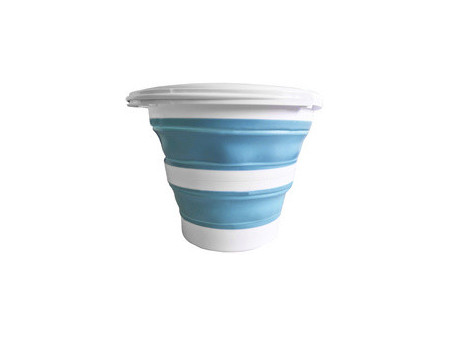 Linden Berg Seau, pliable, rond, 10 litres, bordeaux/blanc