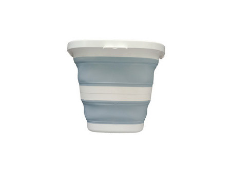 Linden Berg Seau, pliable, rond, 10 litres, gris/blanc