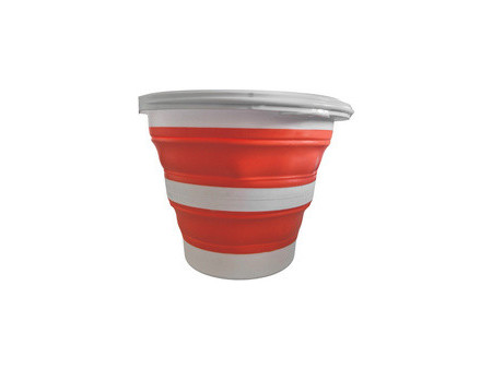 Linden Berg Seau, pliable, rond, 10 litres, pétrole/blanc