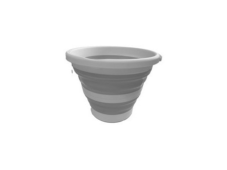 Linden Berg Seau, pliable, rond, 10 litres, bleu/blanc