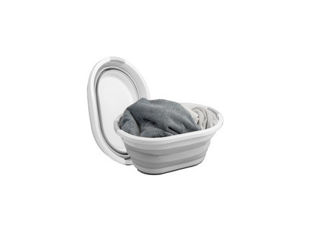 Linden Berg Corbeille à linge, pliable, noir/blanc