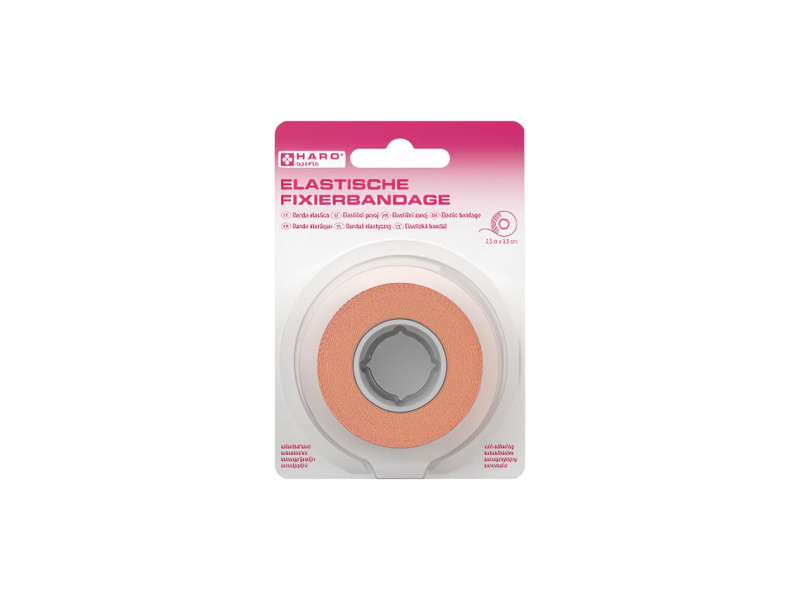 HARO Bande de fixation élastique, 25 mm x 2,5 m, orange