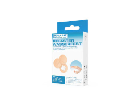 HARO Pansement imperméable, rond, couleur chair, pack de 20