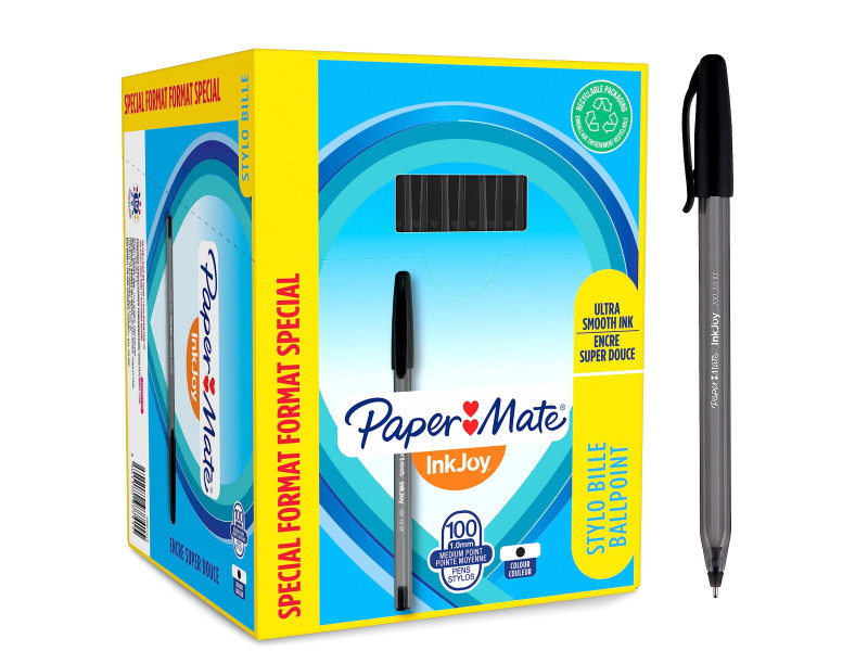 Paper:Mate Stylo à bille InkJoy 100, Value pack, noir