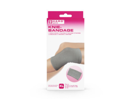 HARO Bandage sportif 'Genou', taille: XL, gris