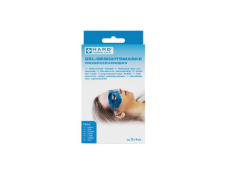 HARO Masque gel pour le visage, réutilisable, bleu