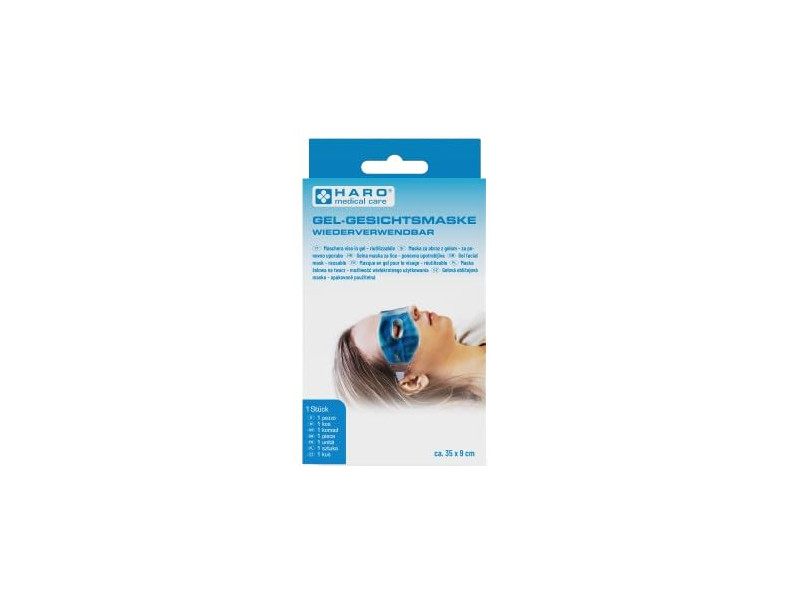 HARO Masque gel pour le visage, réutilisable, bleu
