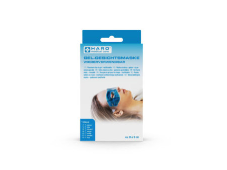 HARO Masque gel pour le visage, réutilisable, bleu
