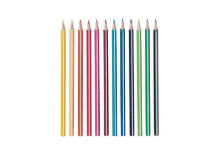 herlitz Crayons de couleur triangulaires, étui carton de 12
