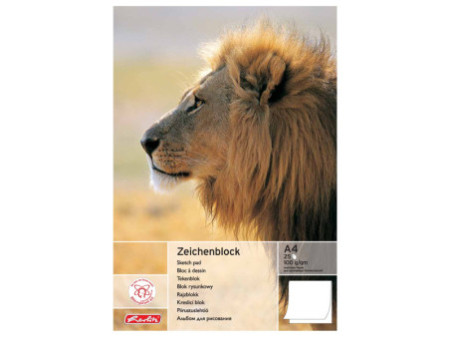 herlitz Bloc à dessin A4, 100 g/m2, 25 feuilles
