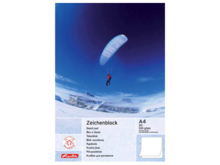 herlitz Bloc à dessin A4, 100 g/m2, 25 feuilles