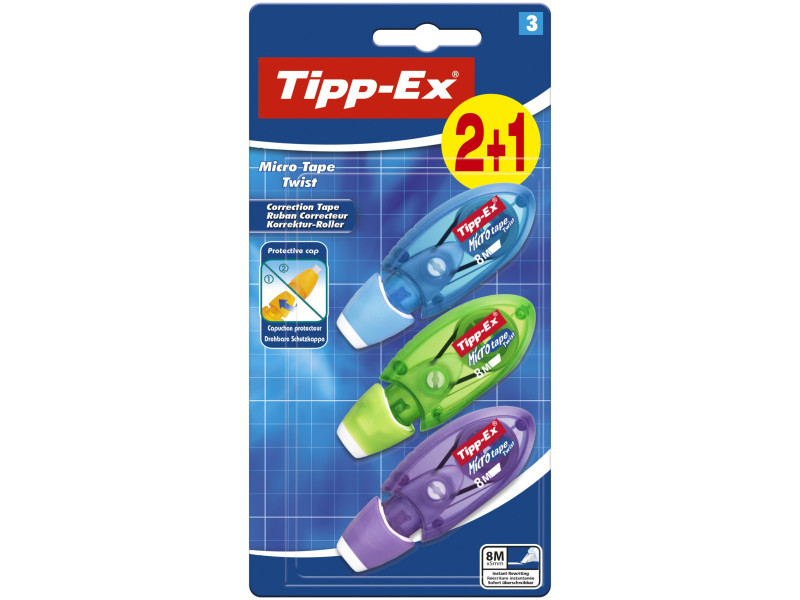 Tipp-Ex Roller correcteur 'Micro Tape Twist', assorti