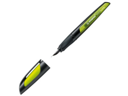 STABILO Stylo plume EASYbuddy L, gauchers, noir/citron