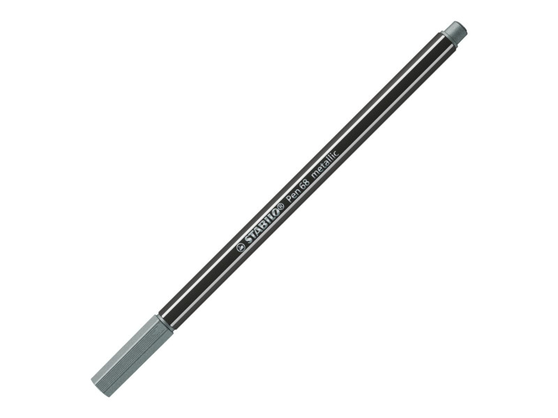STABILO Stylo feutre Pen 68 metallic, argent